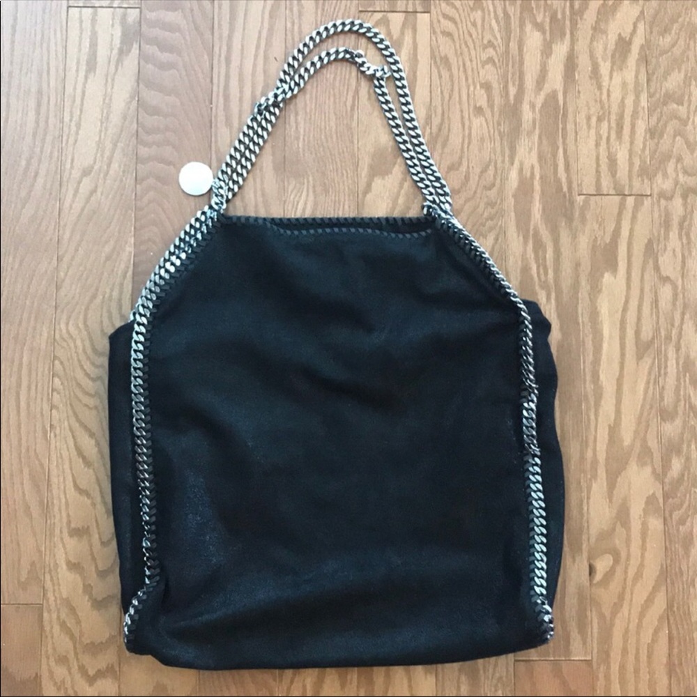 Stella Falabella Large Black Shoulder Bag Hobo - Picture 2 of 8